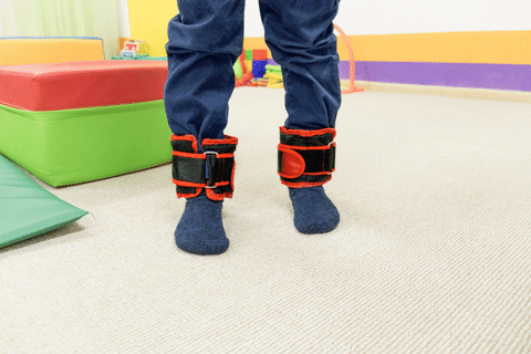 Kids with Ankle Weights